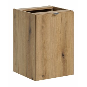 Meuble de rangement salle de bain VANO – Panier à linge – Chêne – L40 × P39 × H57 cm – À suspendre 