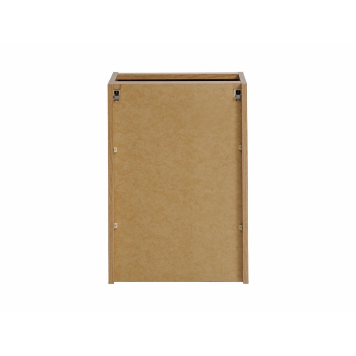 Meuble de rangement salle de bain VANO – Panier à linge – Chêne – L40 × P39 × H57 cm – À suspendre 