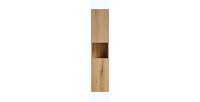 Colonne salle de bain VANO – 2 portes + 1 niche – Chêne – L30 × P25 × H140 cm – À suspendre 