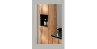 Colonne salle de bain VANO – 2 portes + 1 niche – Chêne – L30 × P25 × H140 cm – À suspendre 