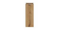 Meuble de rangement de salle de bain VANO – 1 porte – Coloris chêne – L20 × P57 × H39 cm – À suspendre 