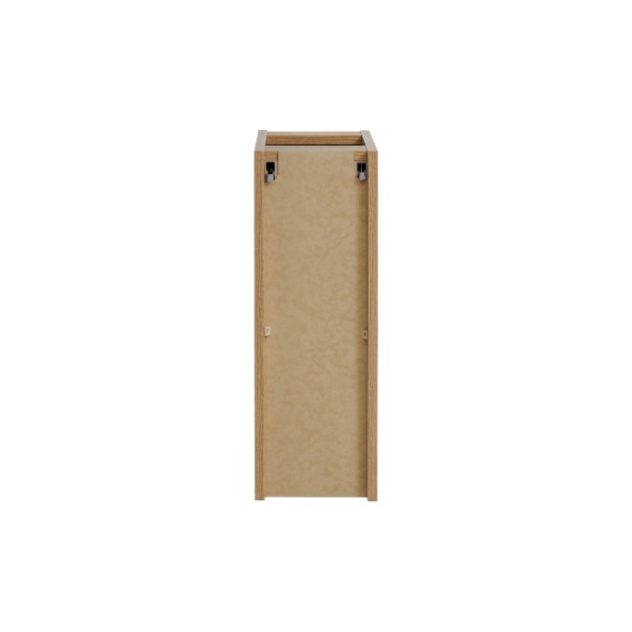 Meuble de rangement de salle de bain VANO – 1 porte – Coloris chêne – L20 × P57 × H39 cm – À suspendre 
