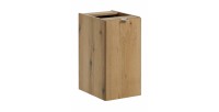 Meuble de rangement de salle de bain VANO – 1 porte – Coloris chêne – L30 × P57 × H39 cm – À suspendre 