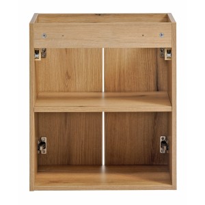 Meuble sous vasque VANO – 2 portes – Coloris chêne – L50 × P57 × H39 cm – À suspendre 