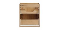Meuble sous vasque VANO – 2 tiroirs – Coloris chêne – L50 × P57 × H39 cm – À suspendre 