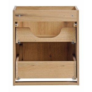 Meuble sous vasque VANO – 2 tiroirs – Coloris chêne – L50 × P57 × H39 cm – À suspendre 