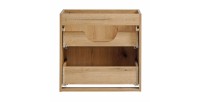 Meuble sous vasque VANO – 2 tiroirs – Coloris chêne – L60 × P57 × H39 cm – À suspendre 