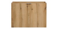 Meuble sous vasque VANO – 2 portes – Coloris chêne – L80 × P57 × H39 cm – À suspendre 
