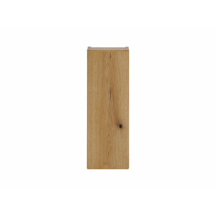 Meuble de rangement de salle de bain VANO – 1 porte – Coloris chêne – L20 × P57 × H18 cm – À suspendre 
