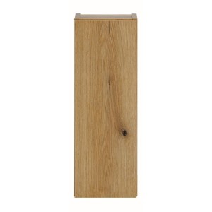 Meuble de rangement de salle de bain VANO – 1 porte – Coloris chêne – L20 × P57 × H18 cm – À suspendre 