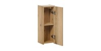 Meuble de rangement de salle de bain VANO – 1 porte – Coloris chêne – L20 × P57 × H18 cm – À suspendre 