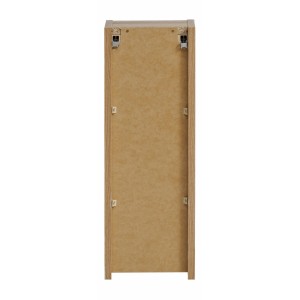 Meuble de rangement de salle de bain VANO – 1 porte – Coloris chêne – L20 × P57 × H18 cm – À suspendre 