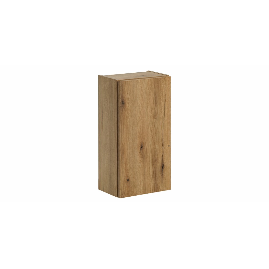 Meuble de rangement de salle de bain VANO – 1 porte – Coloris chêne – L30 × P57 × H18 cm – À suspendre 