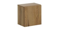 Meuble de rangement de salle de bain VANO – 1 porte – Coloris chêne – L20 × P57 × H18 cm – À suspendre 