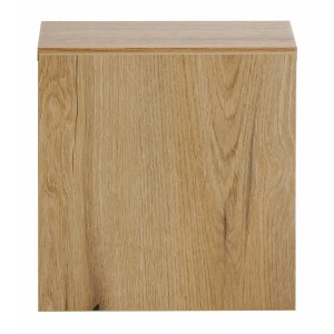 Meuble de rangement de salle de bain VANO – 1 porte – Coloris chêne – L20 × P57 × H18 cm – À suspendre 