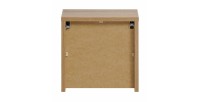 Meuble de rangement de salle de bain VANO – 1 porte – Coloris chêne – L20 × P57 × H18 cm – À suspendre 