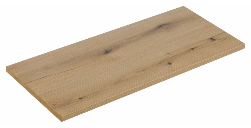 Plan vasque VANO – Coloris chêne – L100 × P40 × H2 cm – À poser 