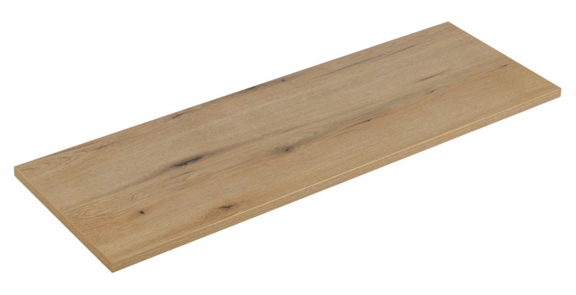 Plan vasque VANO – Coloris chêne – L140 × P40 × H2 cm – À poser 