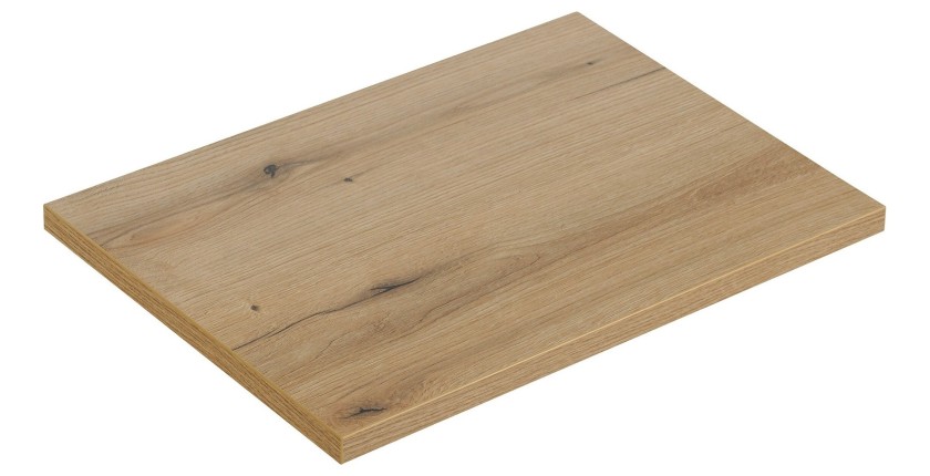 Plan vasque VANO – Coloris chêne – L70 × P40 × H2 cm – À poser 