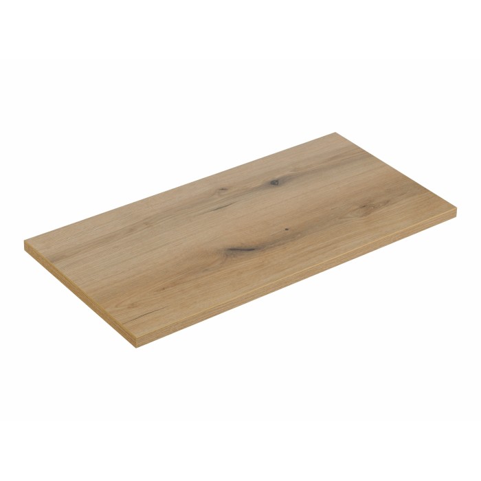 Plan vasque VANO – Coloris chêne – L90 × P40 × H2 cm – À poser 