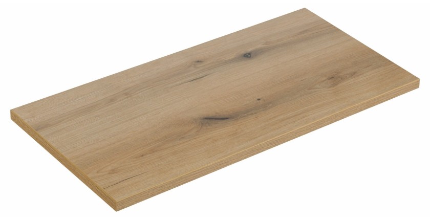 Plan vasque VANO – Coloris chêne – L90 × P40 × H2 cm – À poser 
