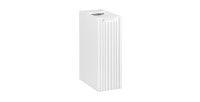 Meuble de rangement de salle de bain VANO – 1 porte – Blanc alpin – L20 × P18 × H57 cm – À suspendre 