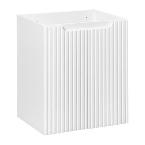 Meuble sous vasque VANO – 2 portes – Blanc alpin – L50 × P39 × H57 cm – À suspendre 