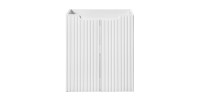 Meuble sous vasque VANO – 2 portes – Blanc alpin – L50 × P39 × H57 cm – À suspendre 