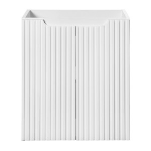 Meuble sous vasque VANO – 2 portes – Blanc alpin – L50 × P39 × H57 cm – À suspendre 