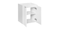 Meuble sous vasque VANO – 2 portes – Blanc alpin – L50 × P39 × H57 cm – À suspendre 