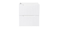 Meuble sous vasque VANO – 2 tiroirs – Blanc alpin – L50 × P39 × H57 cm – À suspendre 