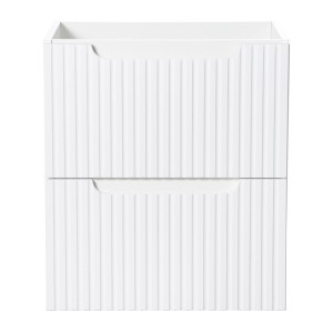 Meuble sous vasque VANO – 2 tiroirs – Blanc alpin – L50 × P39 × H57 cm – À suspendre 