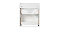 Meuble sous vasque VANO – 2 tiroirs – Blanc alpin – L50 × P39 × H57 cm – À suspendre 