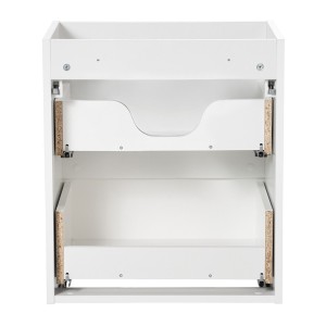 Meuble sous vasque VANO – 2 tiroirs – Blanc alpin – L50 × P39 × H57 cm – À suspendre 