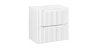 Meuble sous vasque VANO – 2 tiroirs – Blanc alpin – L60 × P39 × H57 cm – À suspendre 