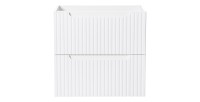 Meuble sous vasque VANO – 2 tiroirs – Blanc alpin – L60 × P39 × H57 cm – À suspendre 