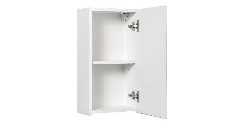 Meuble de rangement VANO – Blanc alpin – 1 porte – L30 × P18 × H57 cm – À suspendre 