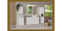 Meuble de rangement VANO – Blanc alpin – 1 porte – L30 × P18 × H57 cm – À suspendre 