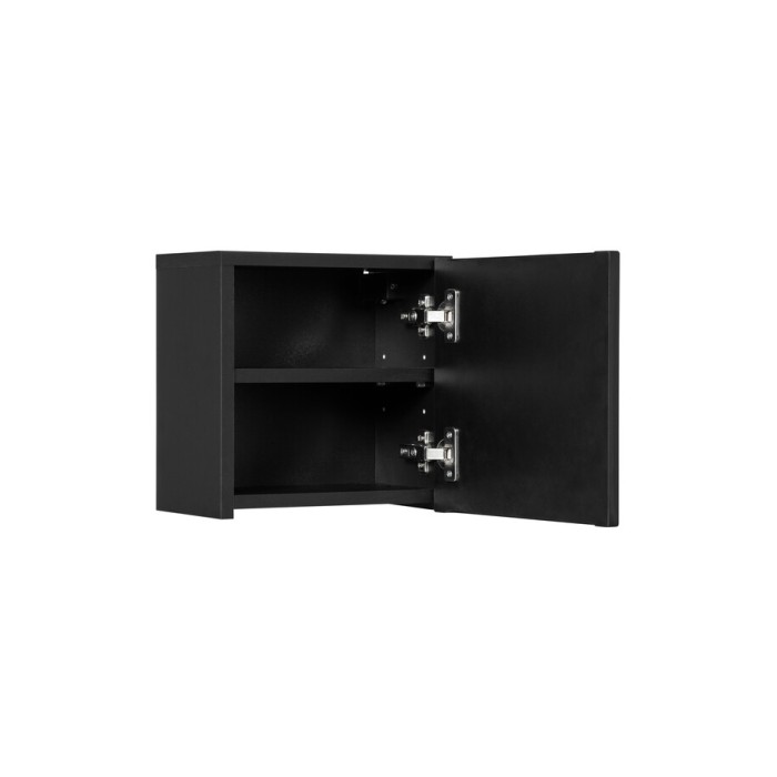 Mobile alto per il bagno VANO – 1 porta – Nero opaco – L30 × P18 × H30 cm – Da appendere