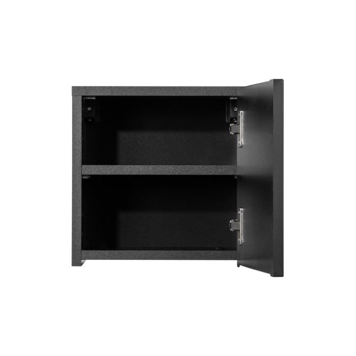 Mobile alto per il bagno VANO – 1 porta – Nero opaco – L30 × P18 × H30 cm – Da appendere