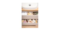 Meuble sous vasque VANO 80 cm – 2 tiroirs – Marron congo mat – L80 × P39 × H57 cm – À suspendre