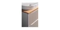Meuble sous vasque VANO 80 cm – 2 tiroirs – Marron congo mat – L80 × P39 × H57 cm – À suspendre