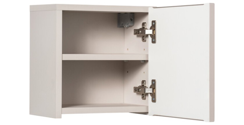 Meuble de rangement salle de bain VANO – 1 porte – Marron congo – L30 × P30 × H18 cm – À suspendre
