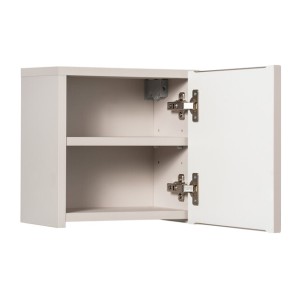 Meuble de rangement salle de bain VANO – 1 porte – Marron congo – L30 × P30 × H18 cm – À suspendre