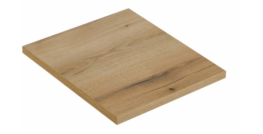 Meuble de rangement de salle de bain VANO – 1 porte – Coloris chêne – L30 × P57 × H18 cm – À suspendre