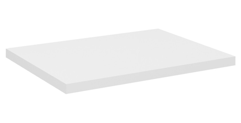 Plan vasque VANO – Blanc alpin – L50 × P40 × H2 cm – Élégance compacte à poser