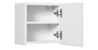 Meuble de rangement VANO – Blanc alpin – 1 porte – L20 × P18 × H57 cm – À suspendre