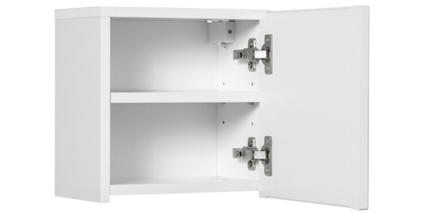 Meuble de rangement VANO – Blanc alpin – 1 porte – L20 × P18 × H57 cm – À suspendre