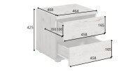 Chambre complète VELTIS – Lit 160x200 LED avec sommier + armoire + commode + chevets – Chêne Wellington