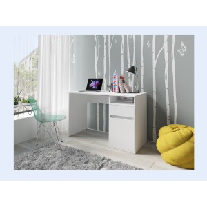 Escritorio recto contemporáneo BILOU color blanco.